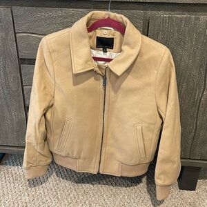Banana Republic Camel Wool Blend bomber jacket